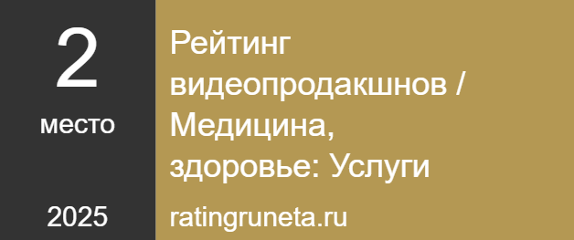 Рейтинг видеопродакшнов / Медицина, здоровье: Услуги